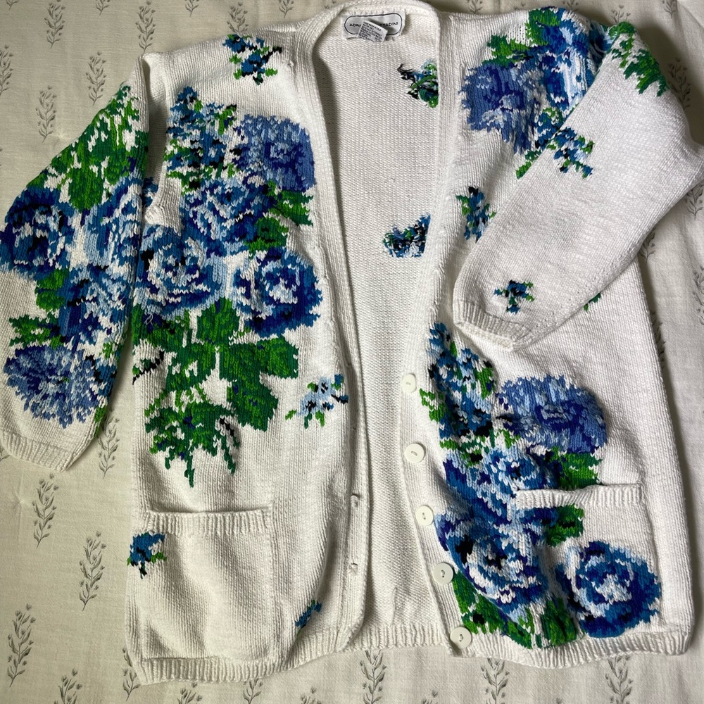 Vintage Cotton Cardigan- Adrienne Vittadani